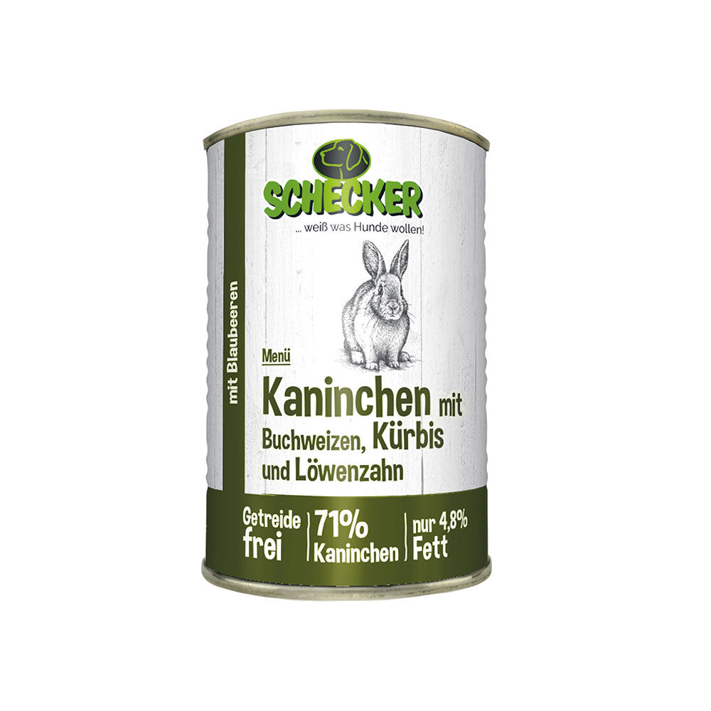 Schecker Hundemen - Kaninchen mit Buchweizen, Krbis und Lwenzahn Bild 2