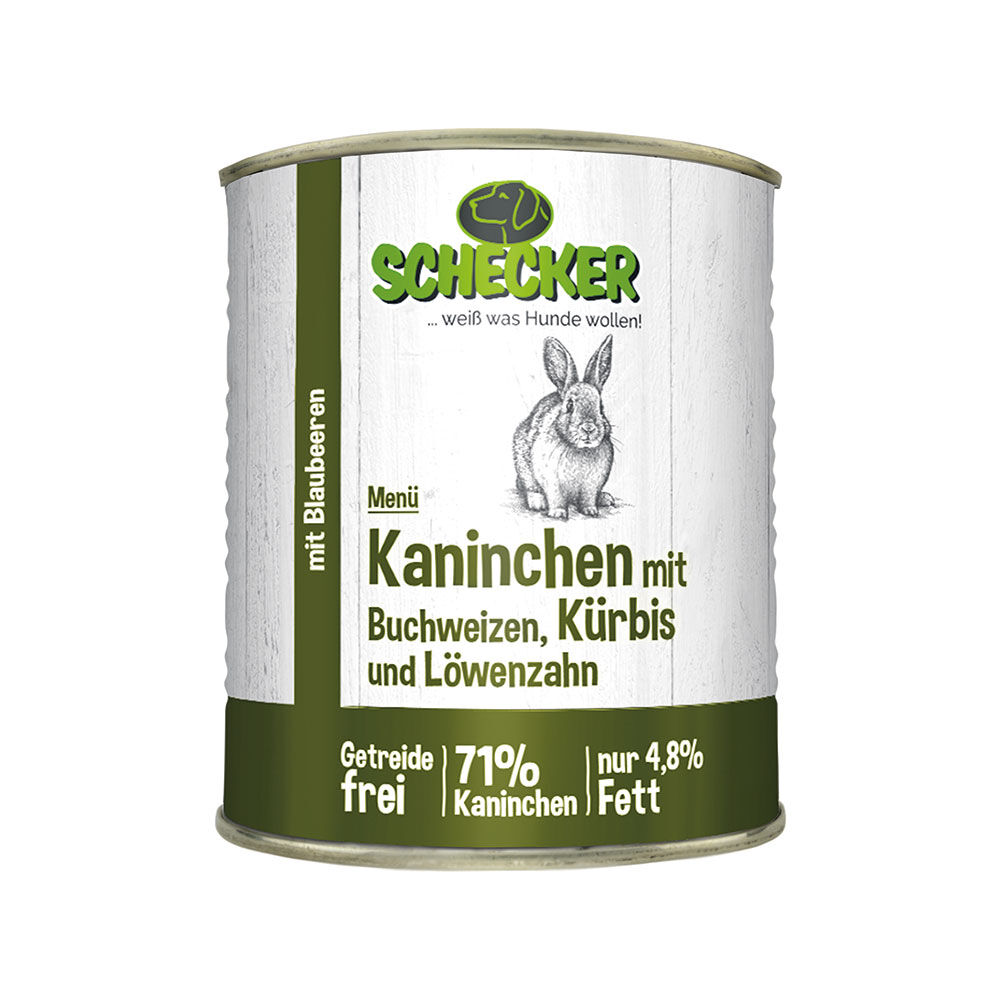 Schecker Hundemen - Kaninchen mit Buchweizen, Krbis und Lwenzahn Bild 3