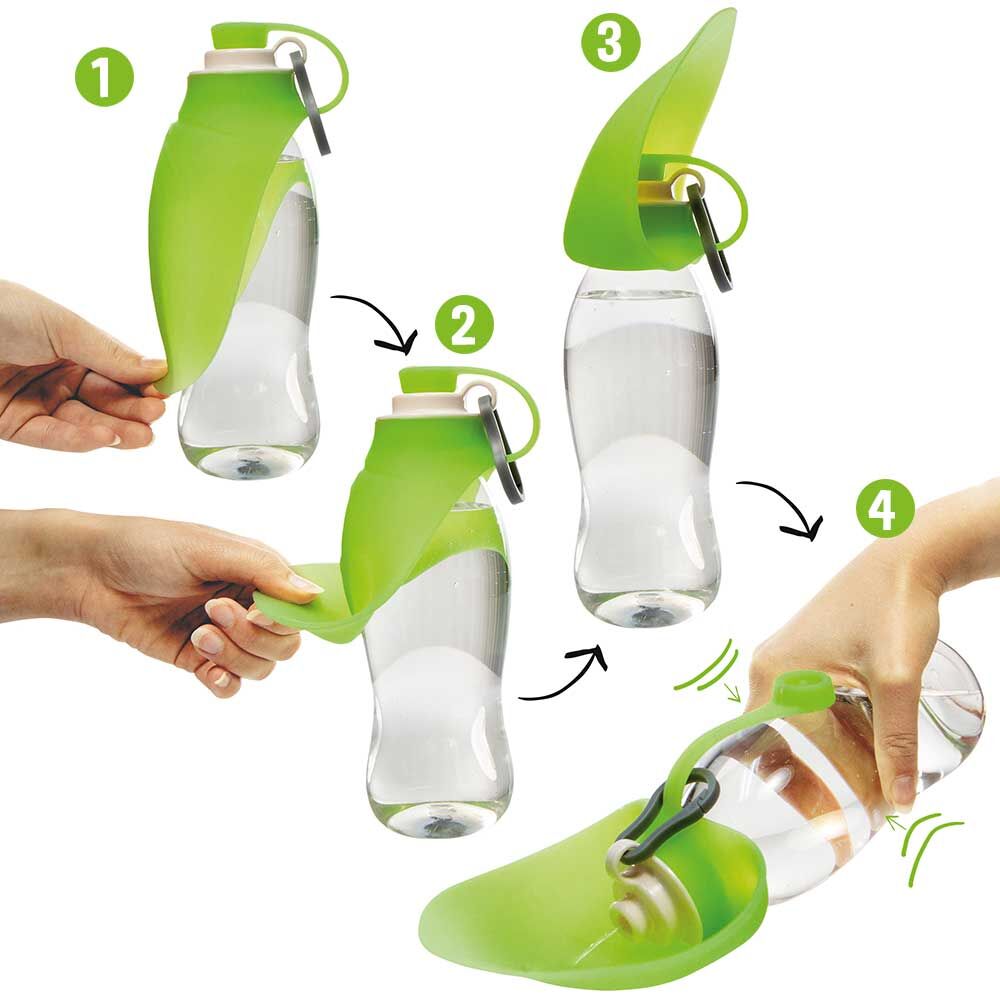 Procyon Hunde-Trinkflasche mit Silikon-Trinkblatt Bild 3
