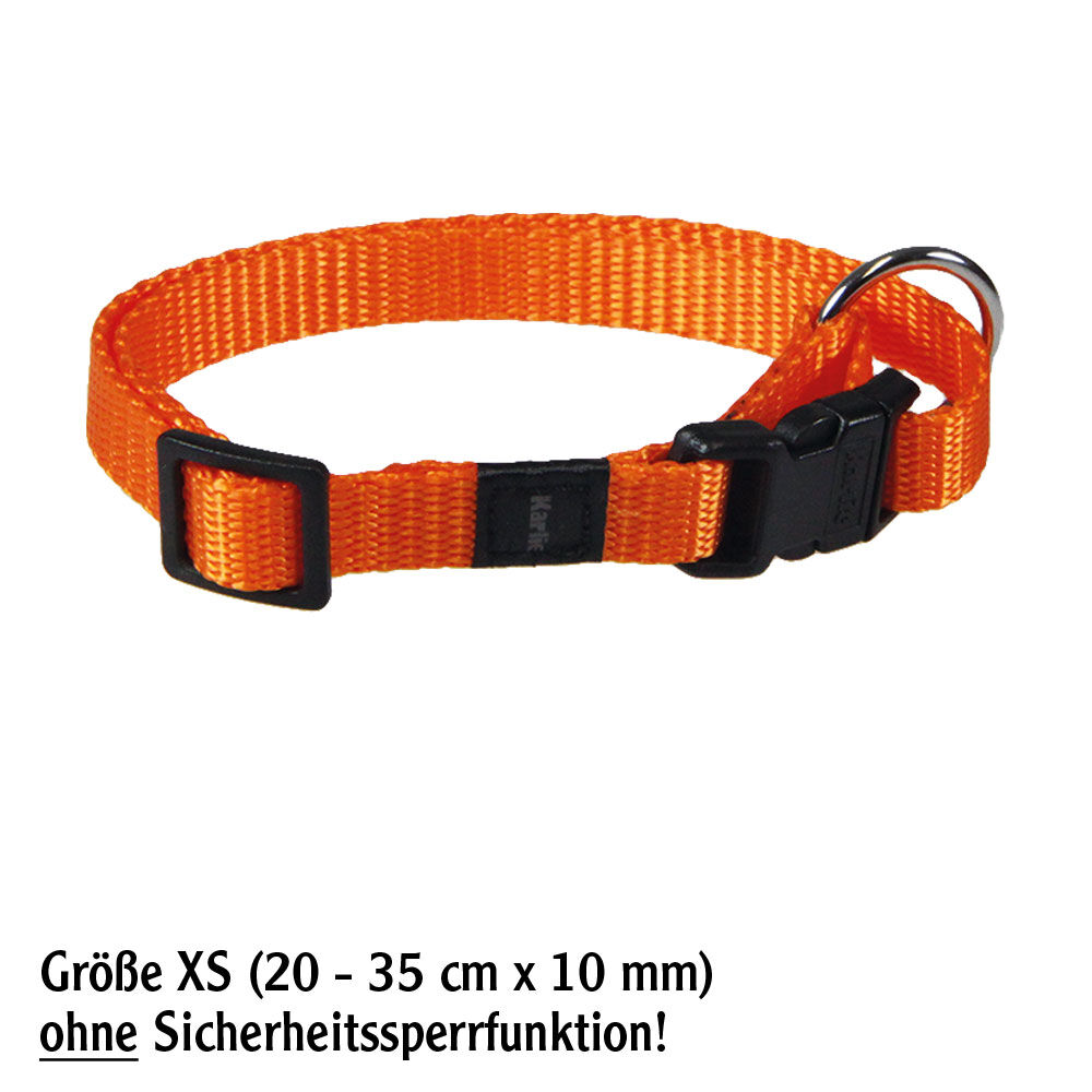 Nylon-Halsband Sportiv, Farbe: Orange Bild 2