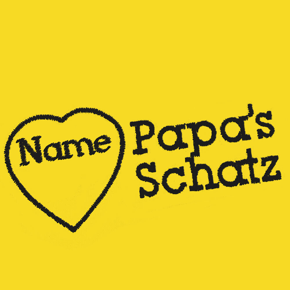 Besticktes Halstuch Papa´s Schatz + Name im Herz Bild 3