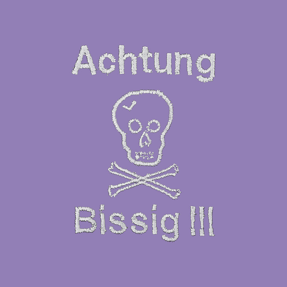 Besticktes Halstuch Totenkopf, Achtung Bissig! Bild 3