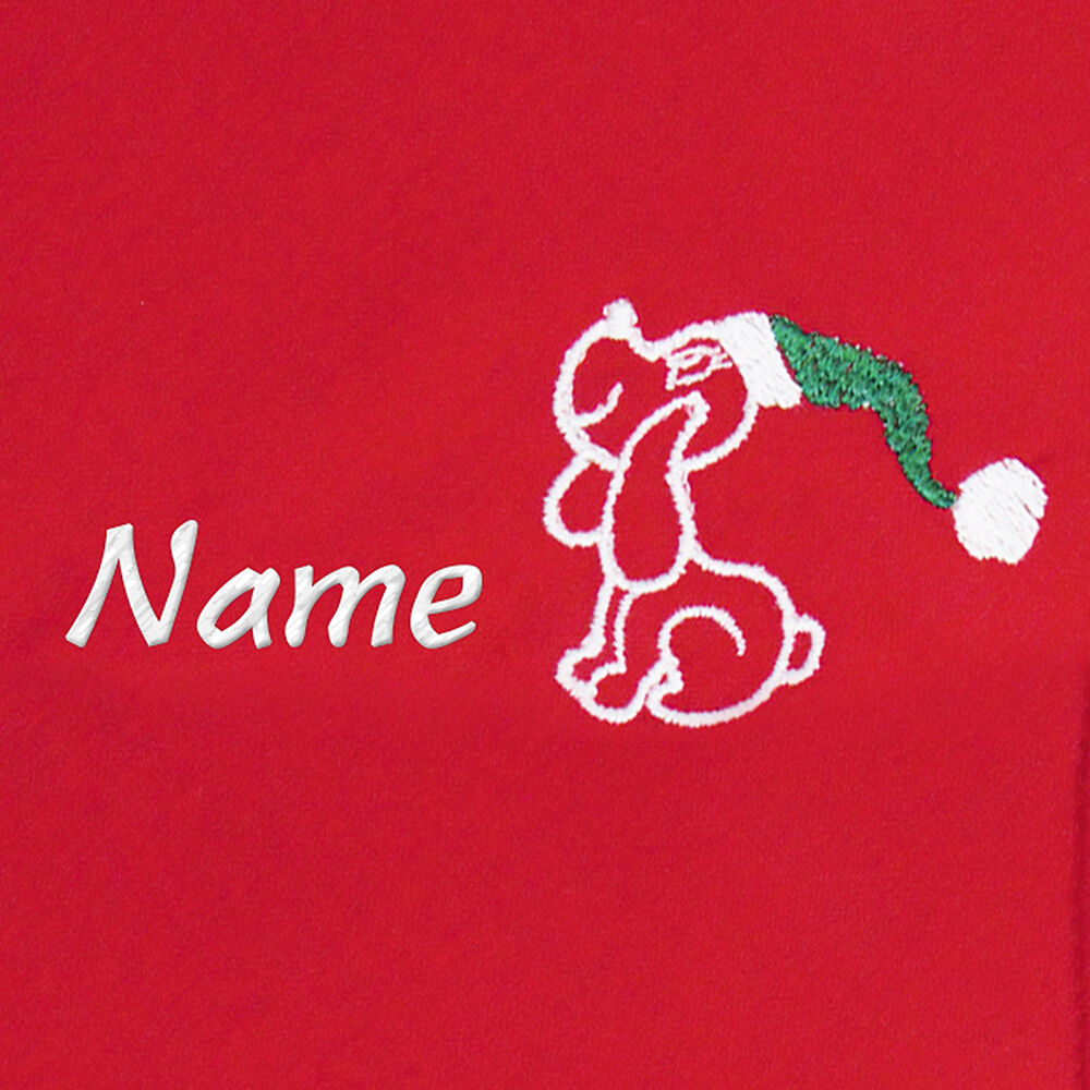 Besticktes Weihnachts-Halstuch Weihnachtshund + Name Bild 3