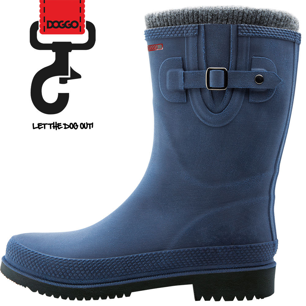 DOGGO Lotte Brushed Damen Winterstiefel - Farbe: Blau Bild 2