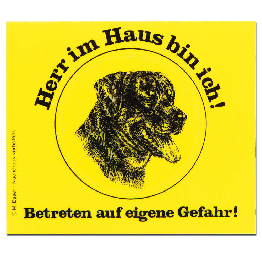 EsserWarnschild Herr im Haus bin ich!