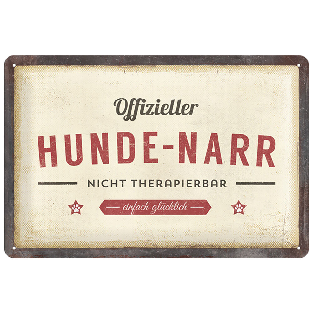 Nostalgic-Art Schild Hunde-Narr