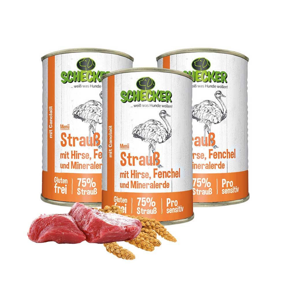 Schecker Hundemen - Strau mit Hirse, Fenchel und Mineralerde