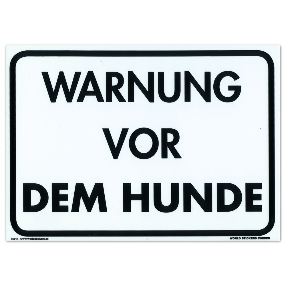 Warnschild Warnung vor dem Hunde