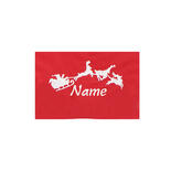 Besticktes Weihnachts-Halstuch Rentierschlitten + Name