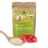 Men mit Lamm und Reis