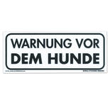 Warnschild: Warnung vor dem Hunde