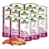 Schecker Hundemen - Pferd mit Mischgemse, Hagebutten und Brlauch