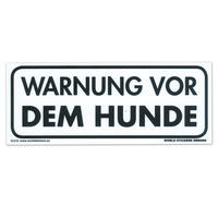 Warnschild: Warnung vor dem Hunde